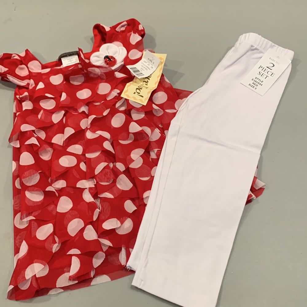 Rare Too girls ladybug outfit size 5